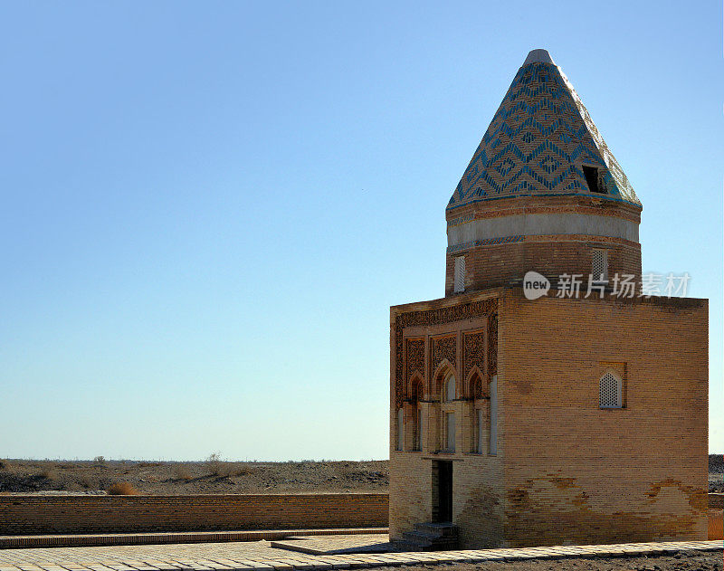 Konye-Urgench - Il Arslan Mausoleum, 12世纪的穹顶与Banna'i砖砌-花刺子姆的首都废墟，阿契美尼德帝国的一部分，土库曼斯坦